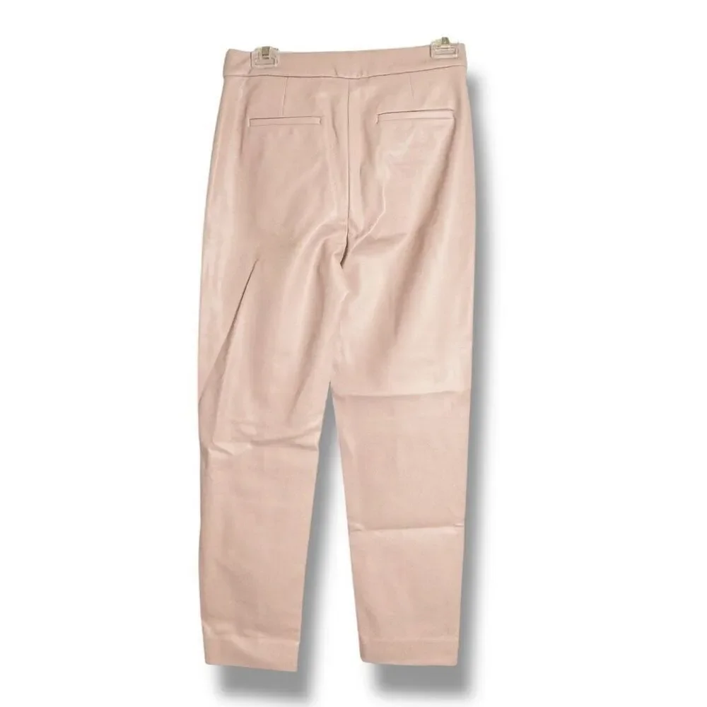 J.Crew Kate Straight-leg Pants in Luxury Camel Pink Faux Leather Women’s Size 00